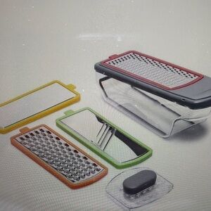 GoodCook Colorful Kitchen Grater Set with Interchangeable Blades
